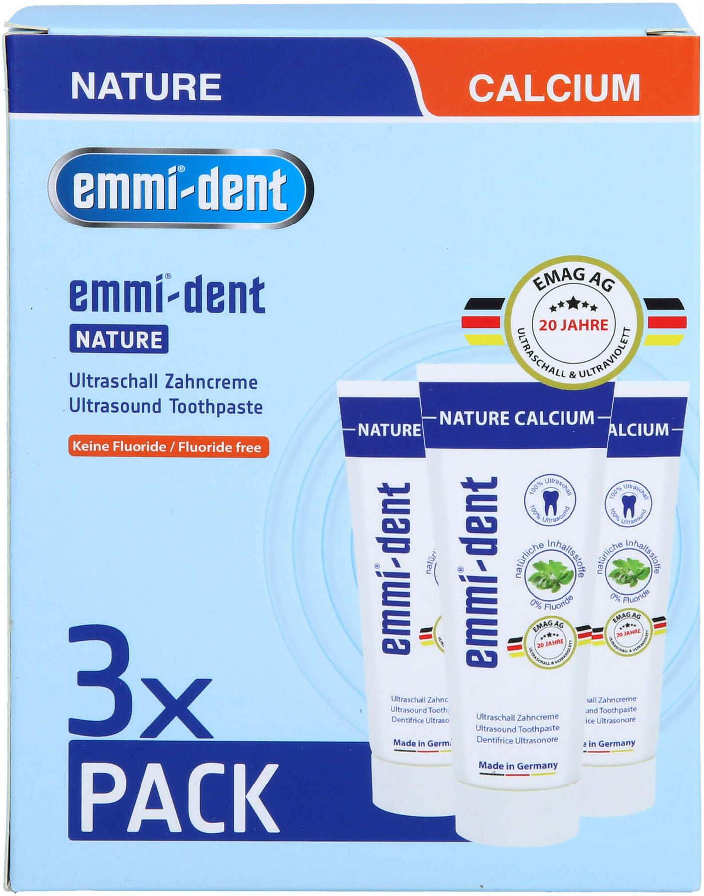 Emmi Dent Ultraschall Zahncreme Nature Calcium Set
