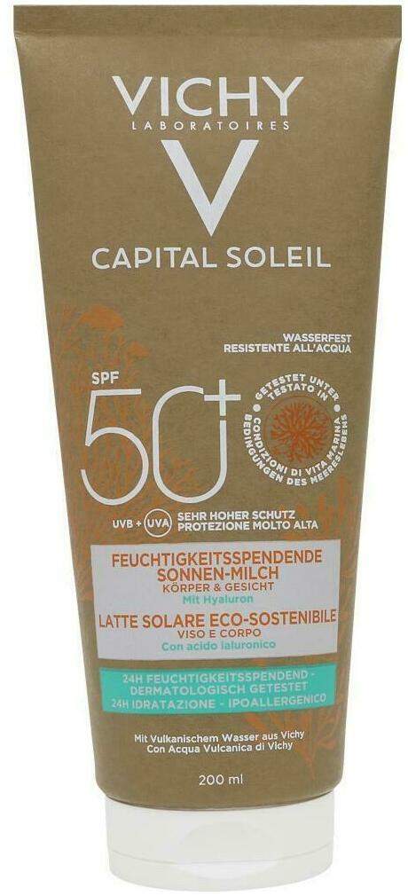 Vichy Capital Soleil feuchtigkeitsspendende Sonnen-Milch LSF 50+ 200 ml + gratis Vichy Capital Soleil LSF 50+ 15 ml