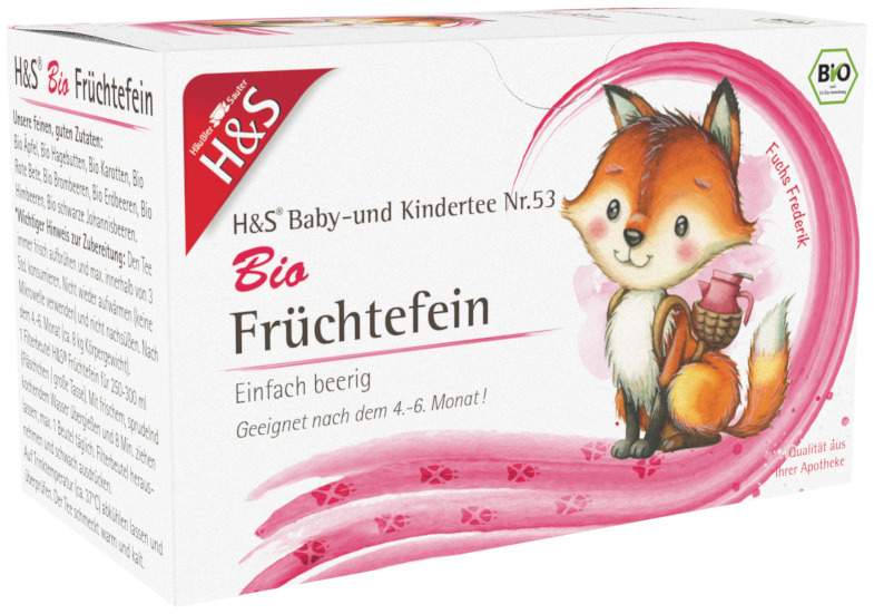 H&S Bio Baby- und Kindertee Früchtefein 20 Filterbeutel