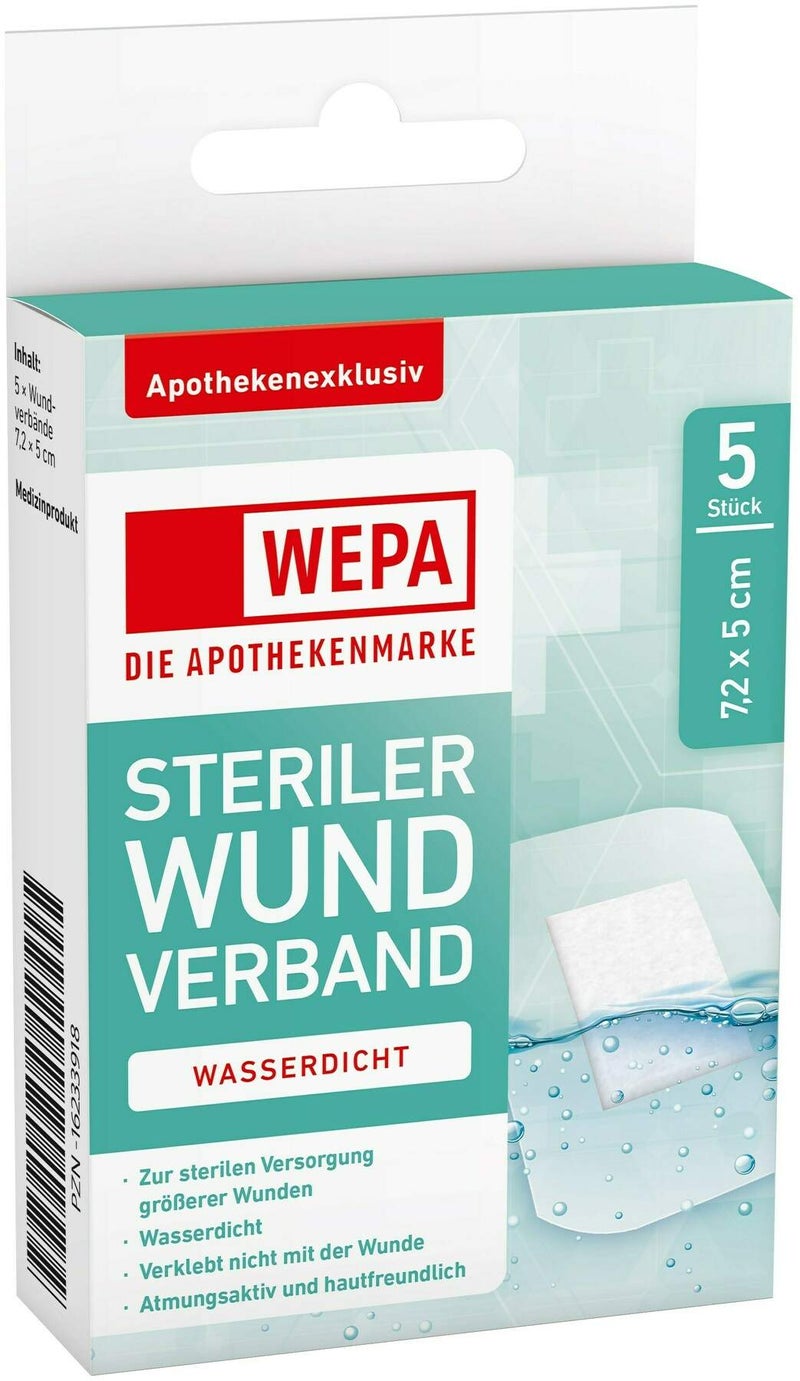 WEPA Wundverband Wasserdicht 7,2x5 cm Steril