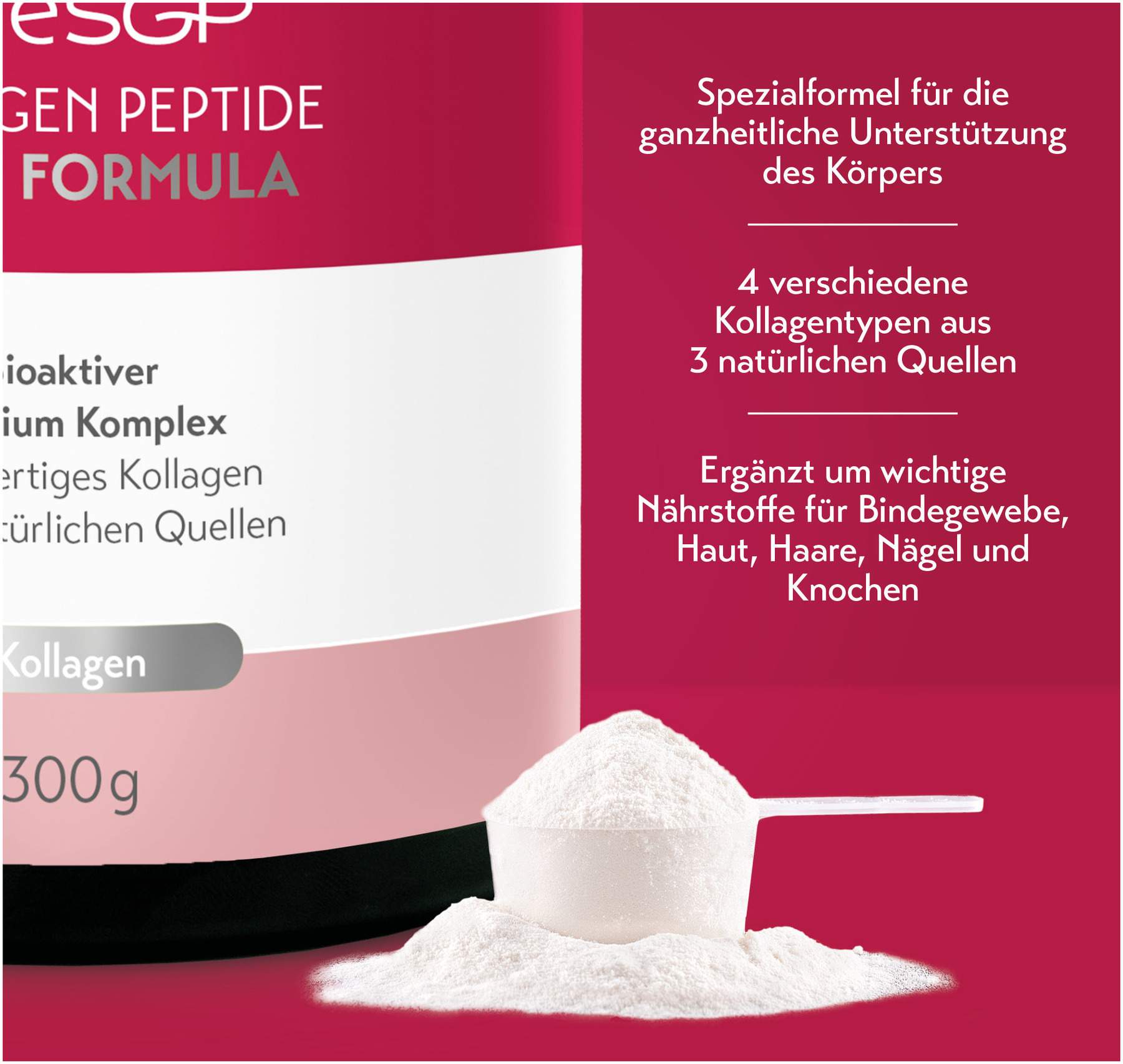 PureSGP Kollagen Peptide Multi Formula 300 g