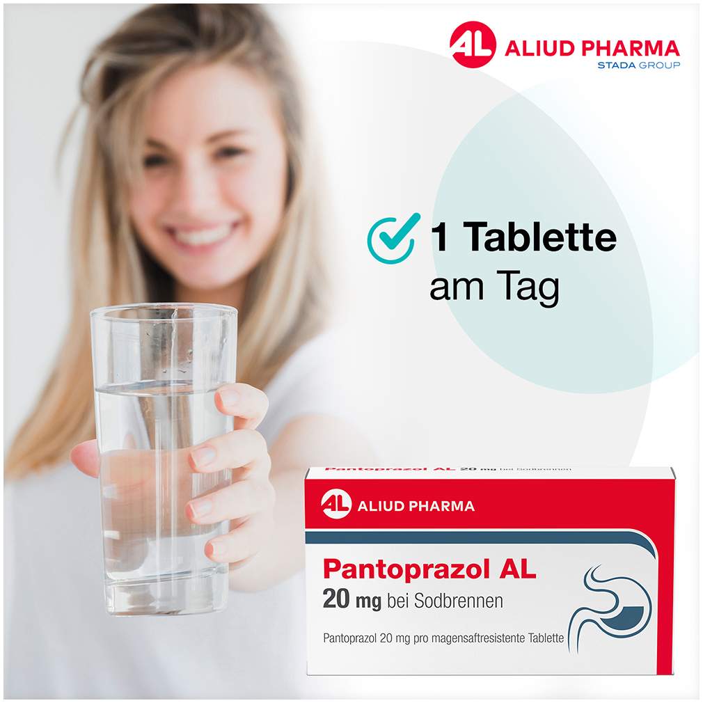 Pantoprazol Al 20 mg bei Sodbrennen 14 magensaftresistente Tabletten