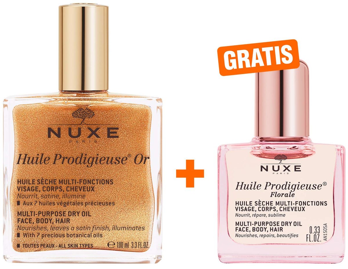 NUXE Huile Prodigieuse OR 100 ml + gratis Huile Prodigieuse Florale 10 ml