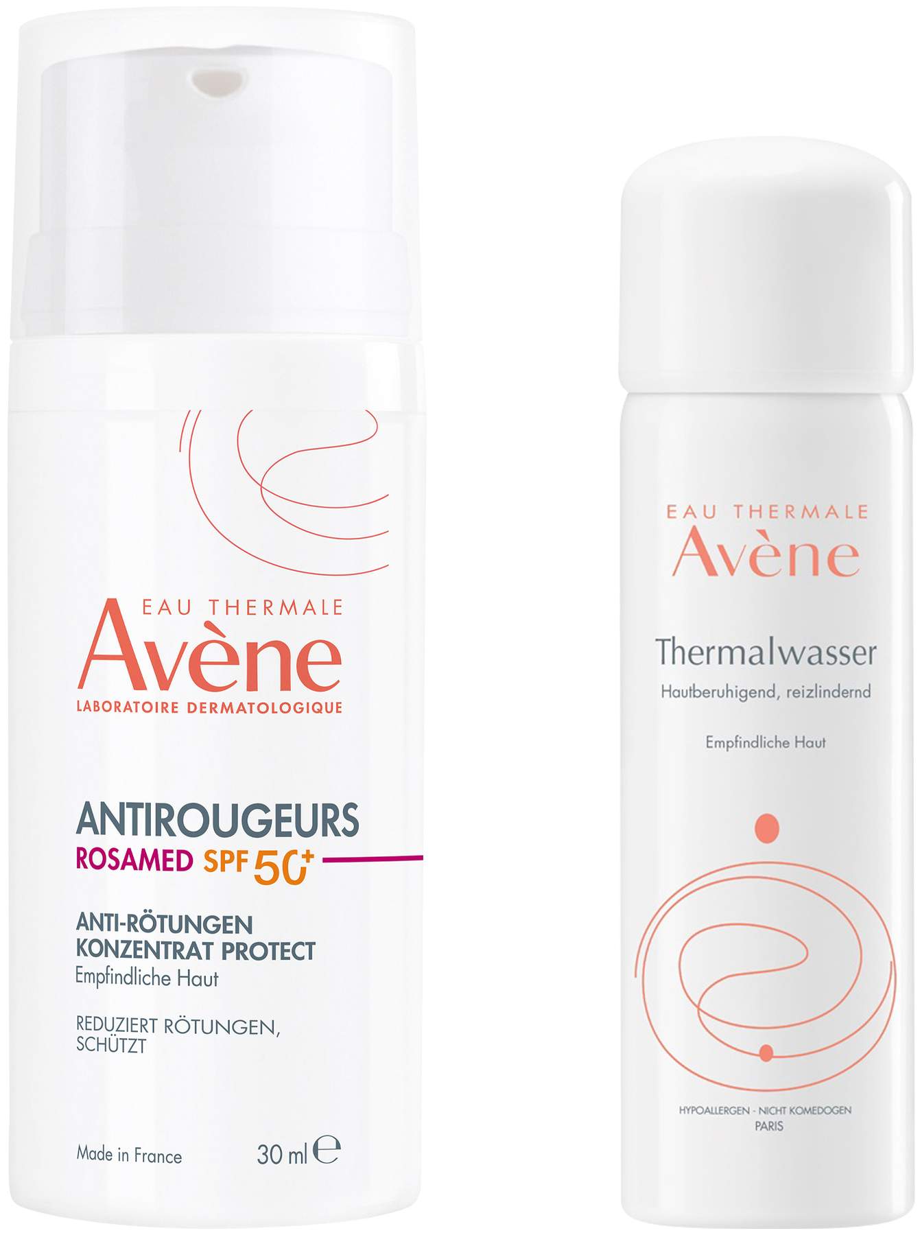 Avene Antirougeurs Rosamed Anti-Rötungen Protect SPF50 30 ml + gratis Avene Thermalwasser Spray 50 ml