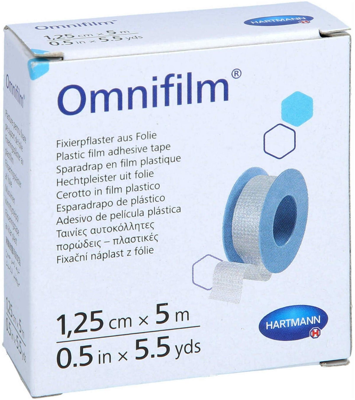 Omnifilm Fixierpflaster Folie 1,25 Cmx5 M