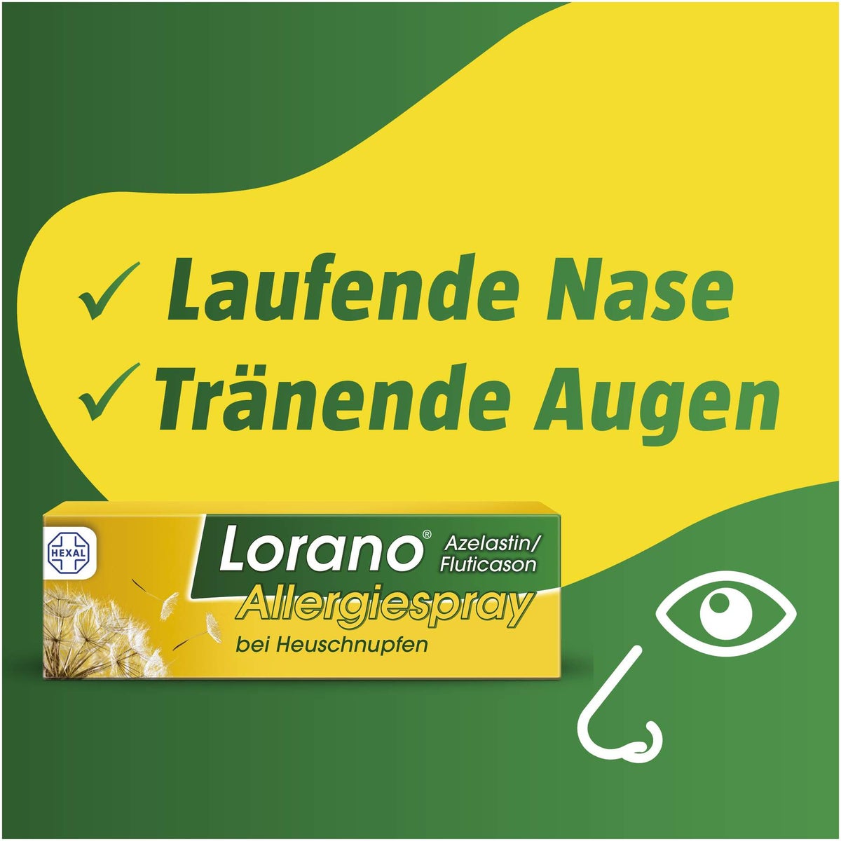 Lorano Azelastin-Fluticason Allergiespray bei Heuschnupfen 23 g