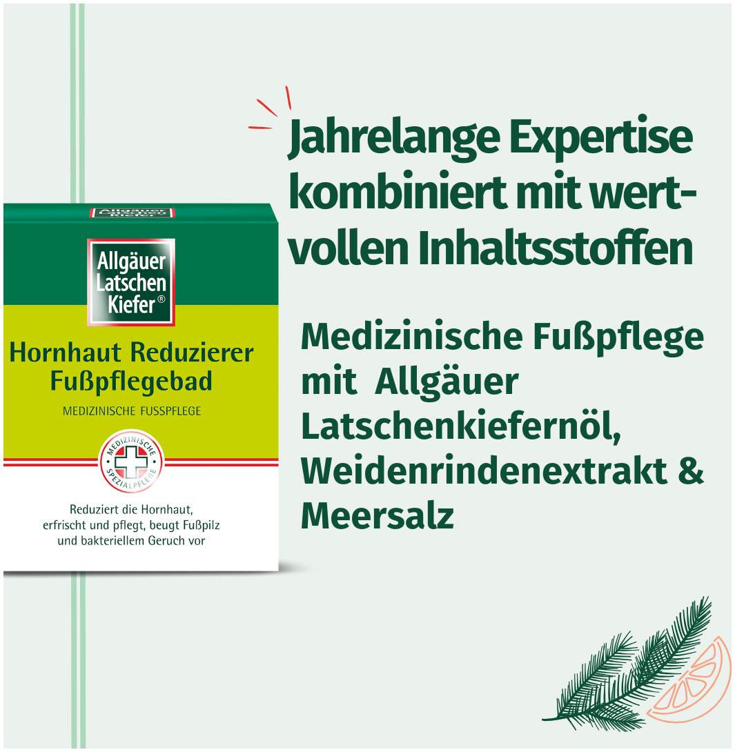 Allgäuer Latschenkiefer Hornhaut Reduzierer 10 x 10 g Fußpflegebad
