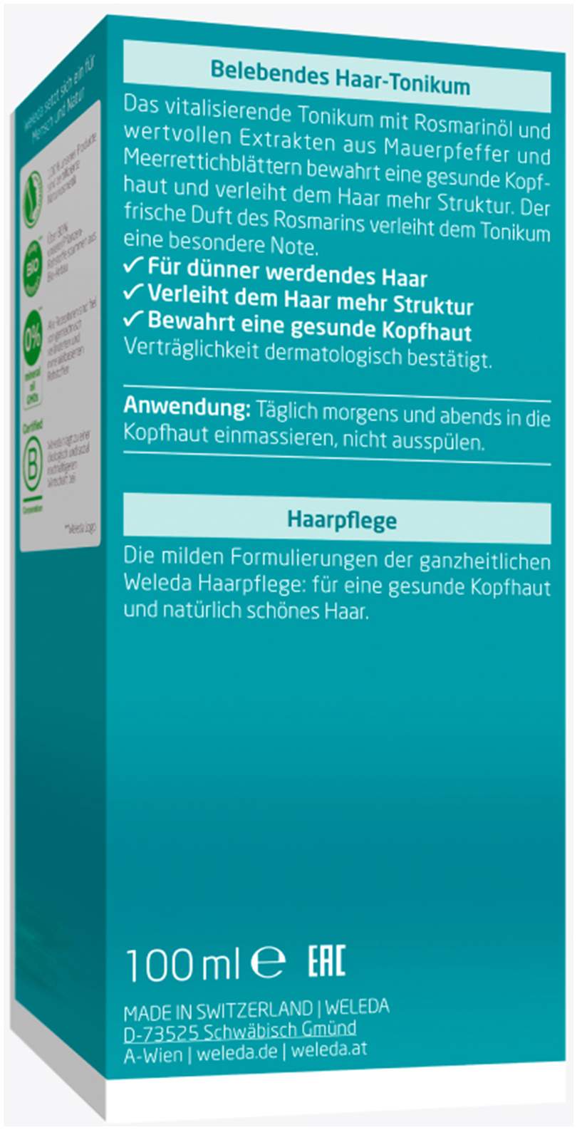 Weleda Belebendes Haar-Tonikum 100 ml Tonikum