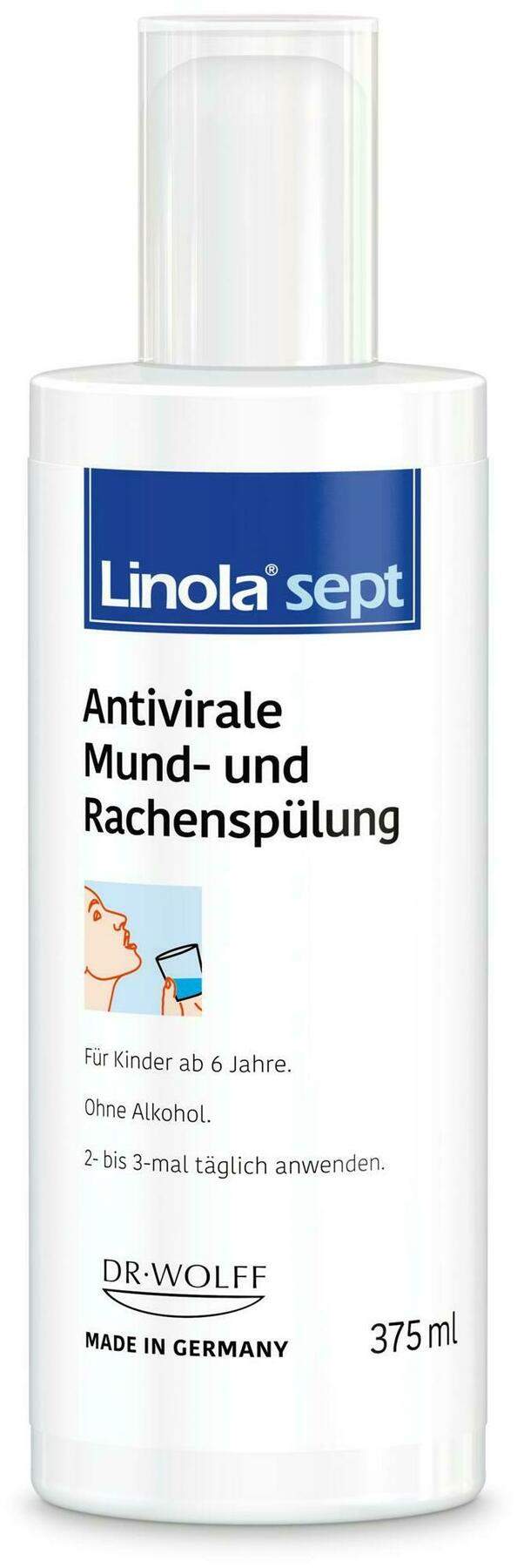 Linola sept Antivirale Mund- und Rachenspülung 375 ml