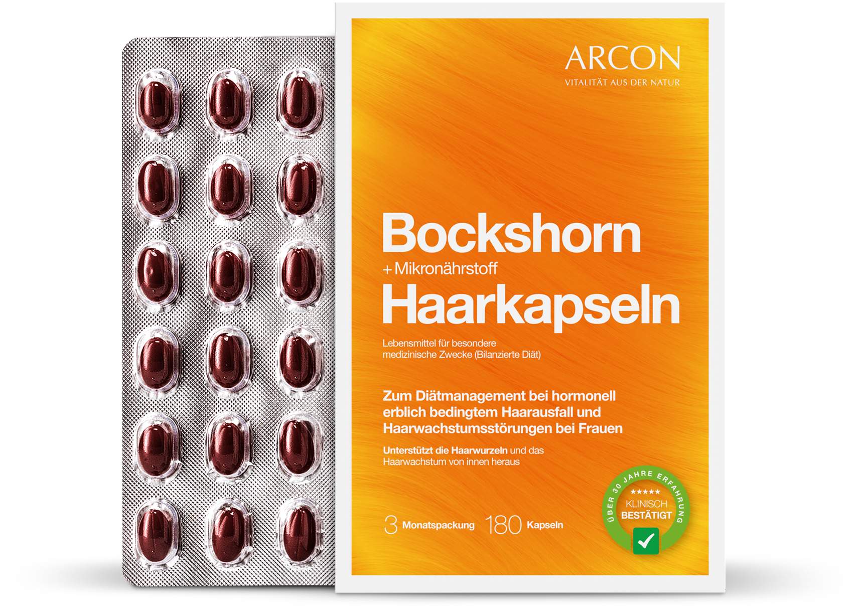 Bockshorn und Mikronährstoff Haarkapseln 180 Stück