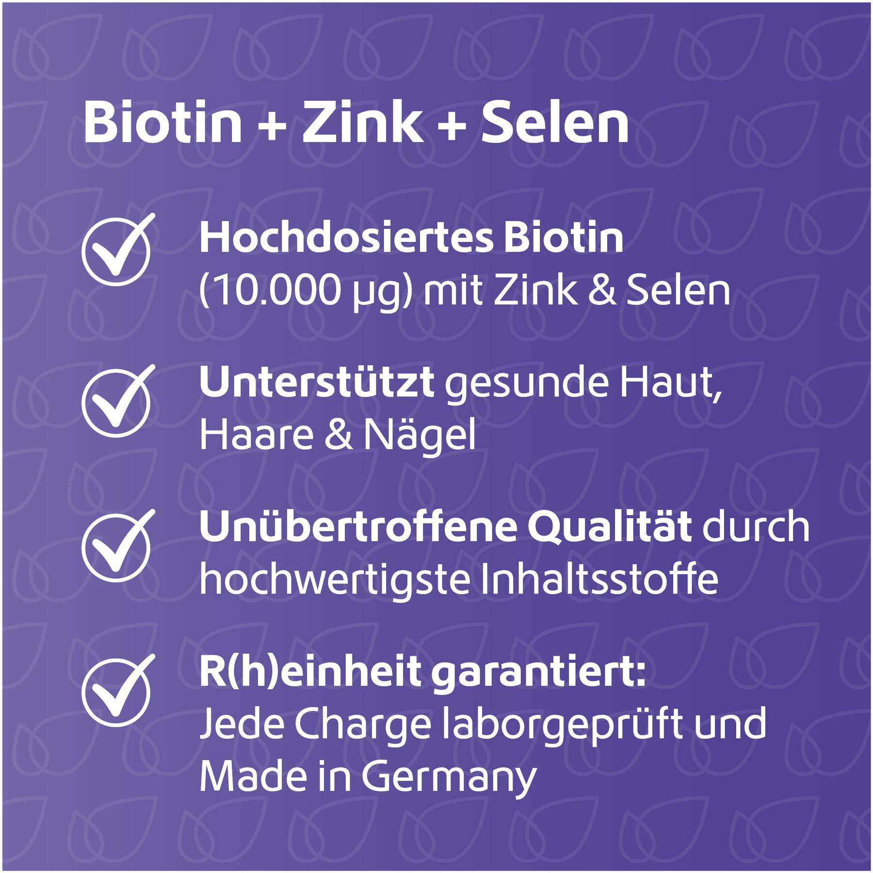 Biotin + Zink + Selen 120 Kapseln