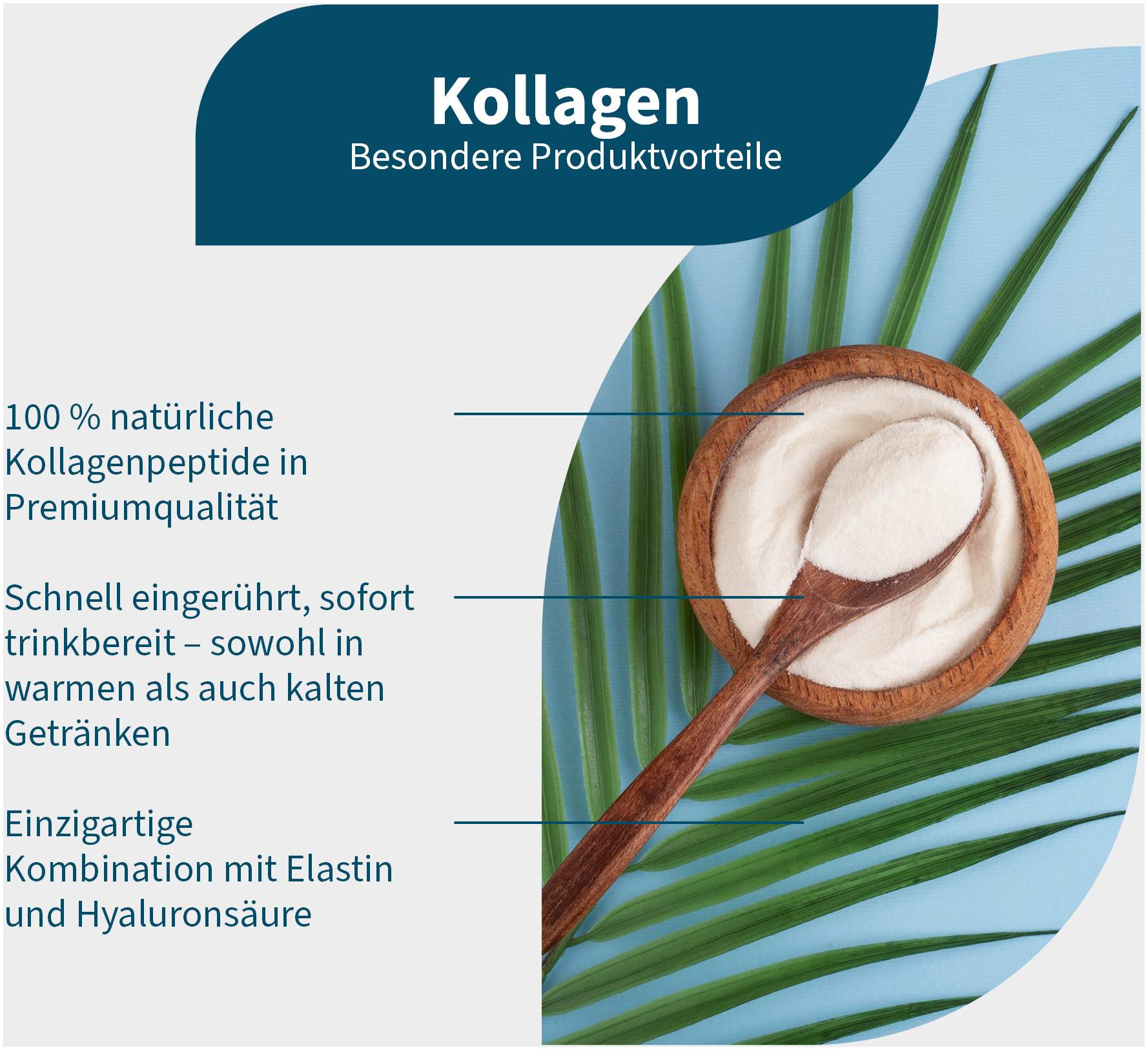 Kollagen + Elastin + Hyaluron + Vitamin C Pulver 162 g