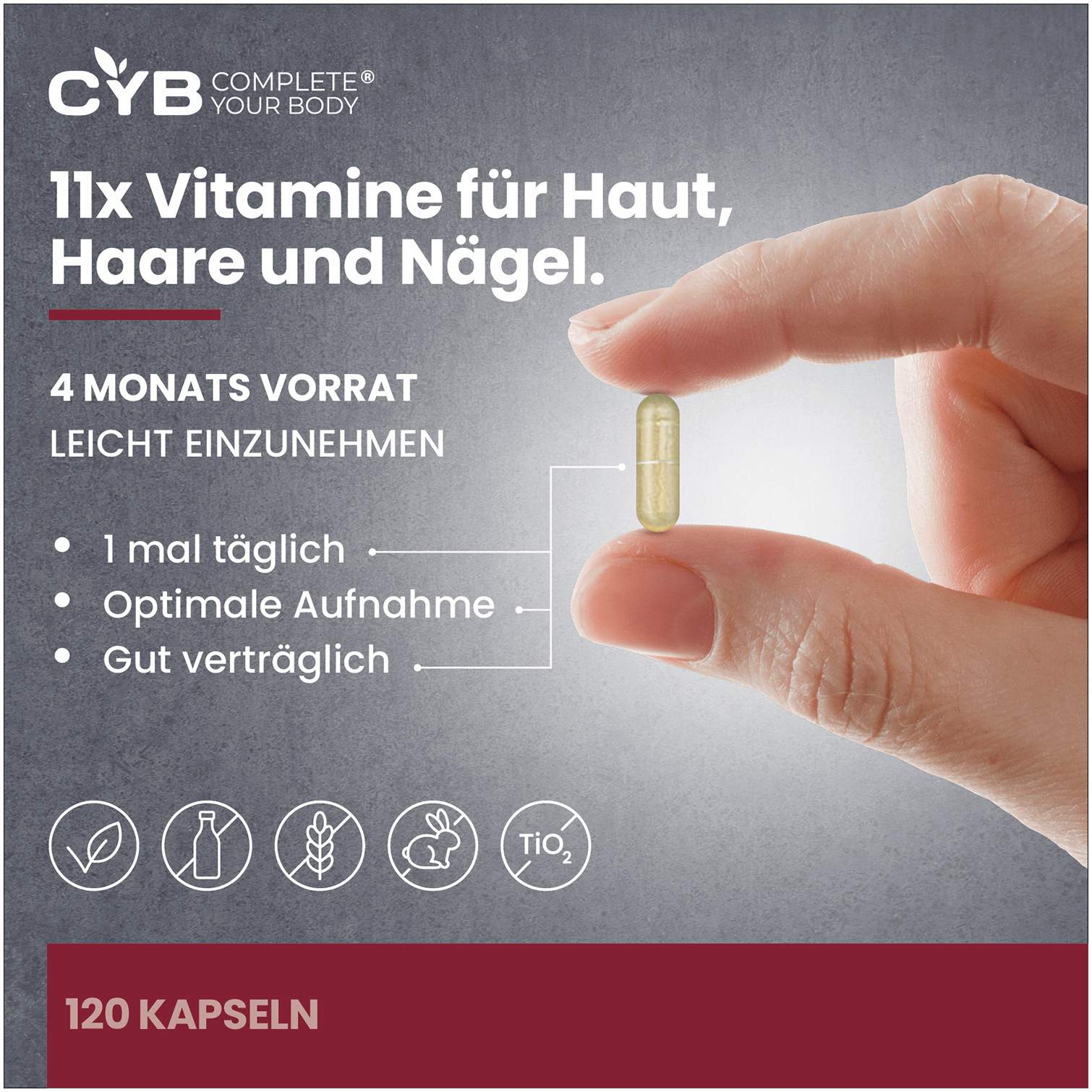 Cyb Haut Haare Nägel Multi-Komplex Hochdosiert 120 Kapseln