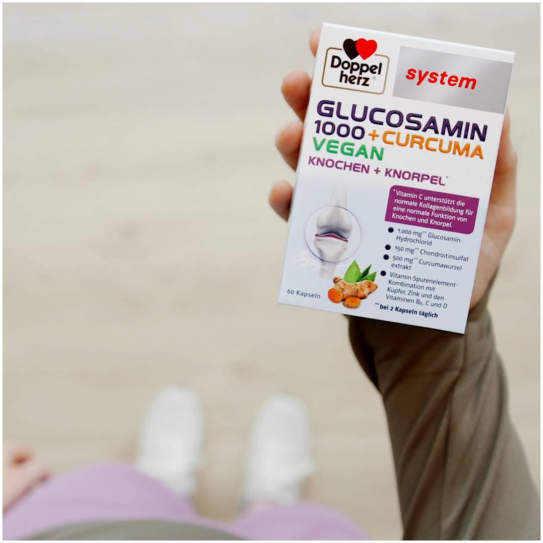 Doppelherz System Glucosamin 1000 + Curcuma Vegan 60 Kapseln