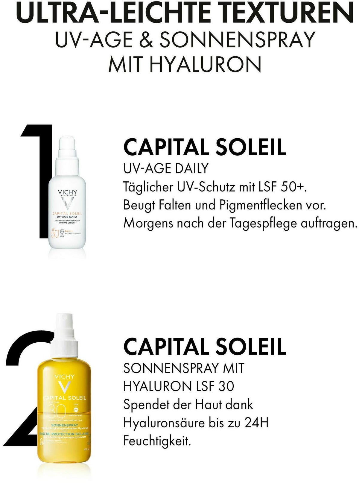 Vichy Capital Soleil Sonnenspray mit Hyaluron LSF30 200 ml
