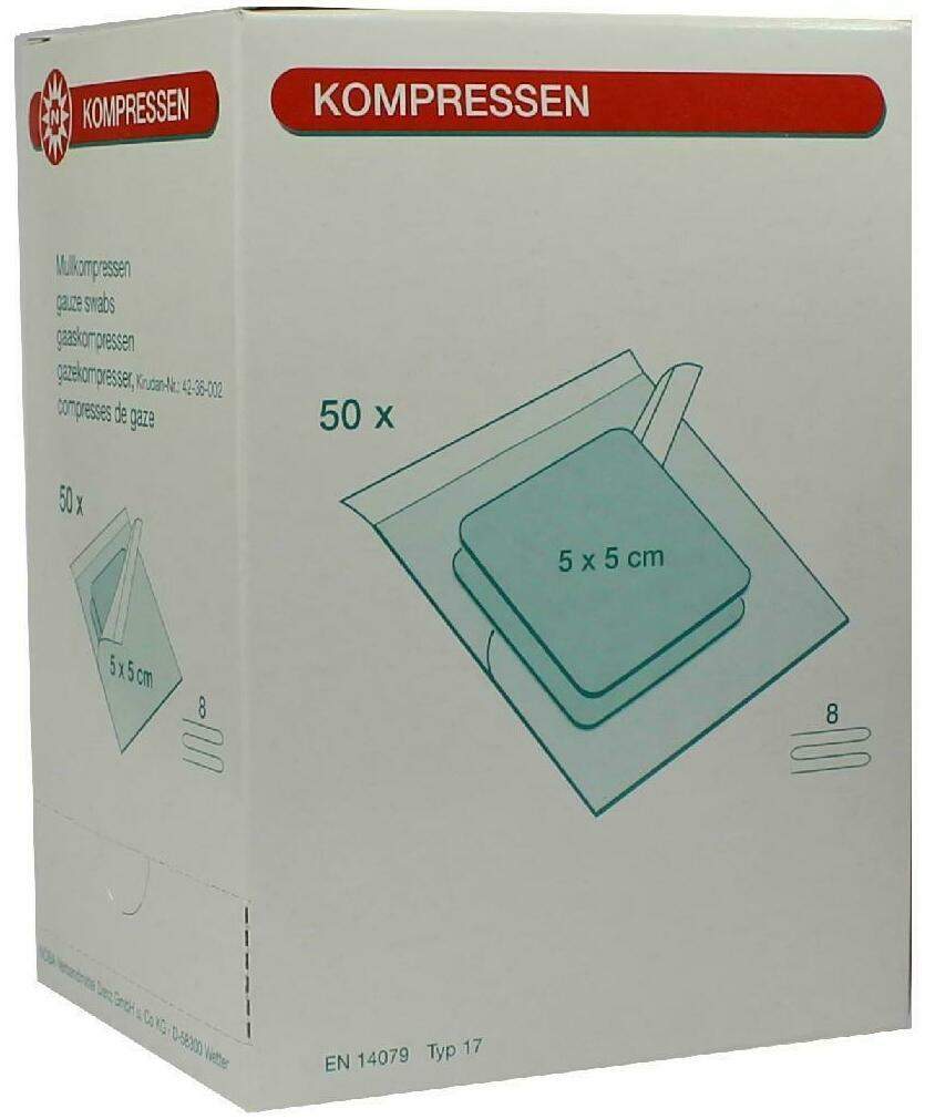 Mullkompressen 5x5 cm Steril 8fach