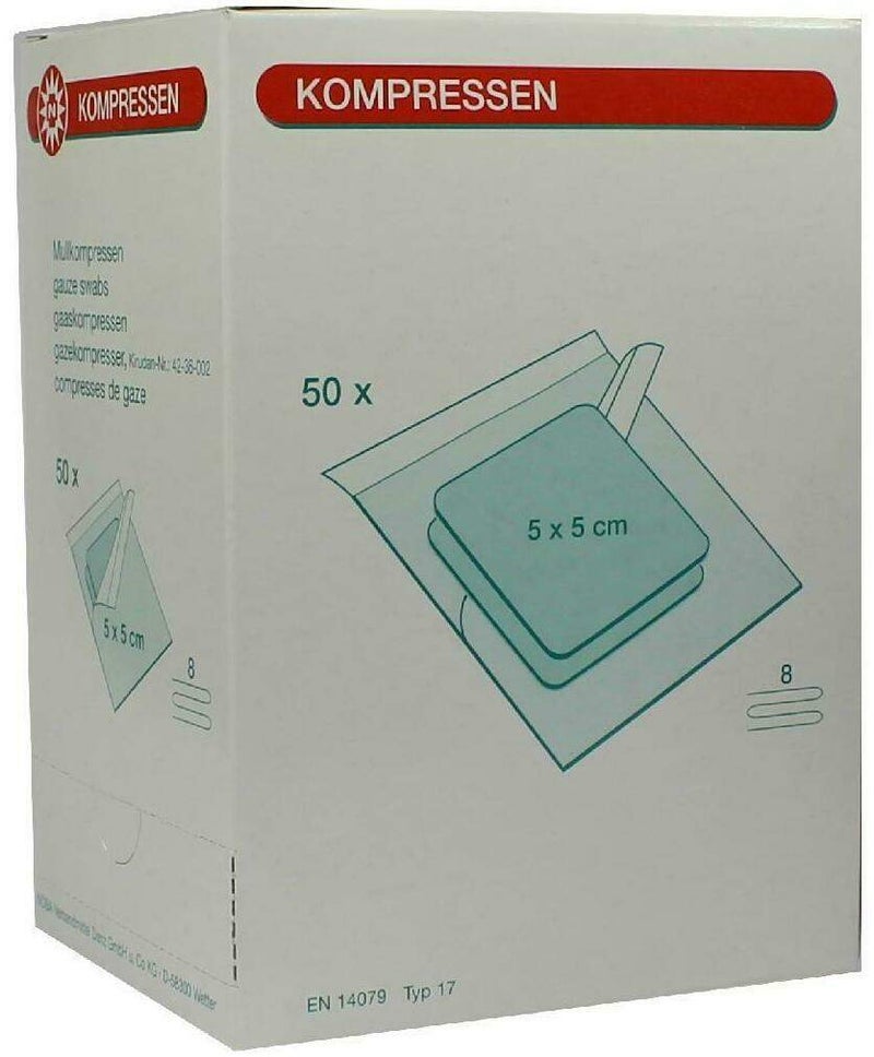 Mullkompressen 5x5 cm Steril 8fach