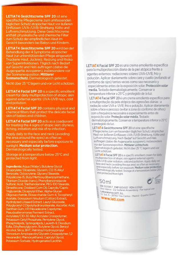 LETI AT4 Gesichtscreme SPF 20 50 ml