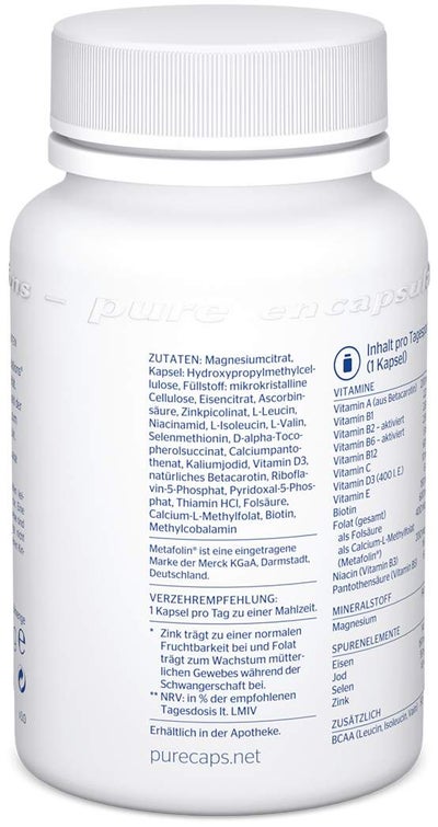 Pure Encapsulations Schwangerschafts-Formel 30 Kapseln