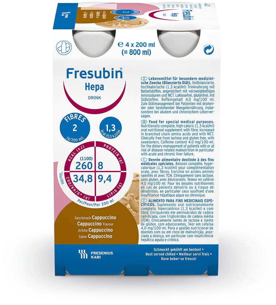 Fresubin Hepa Drink Cappuccino 4 X 200 ml