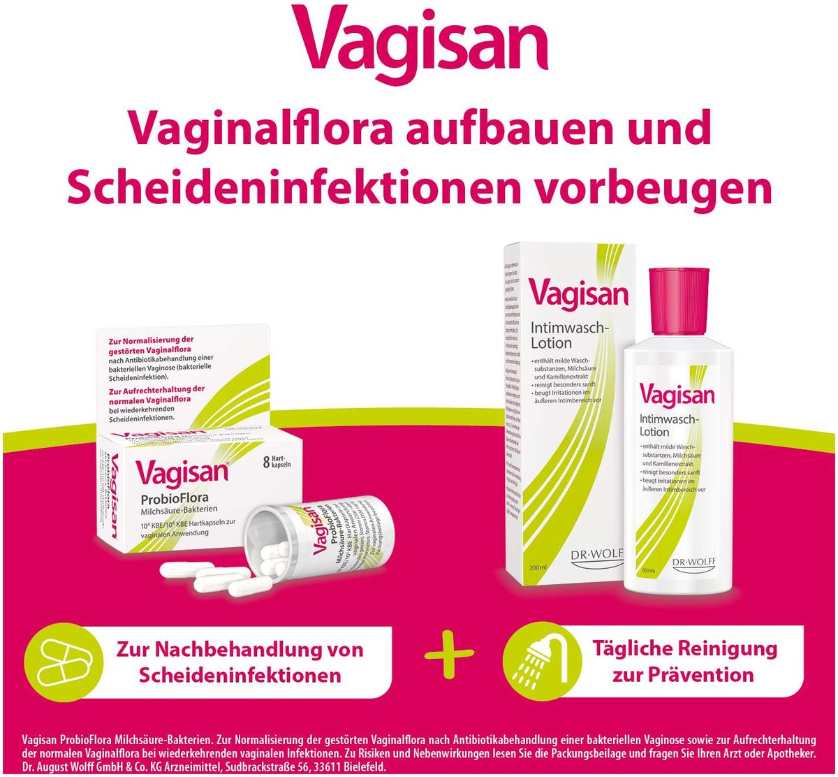 Vagisan ProbioFlora Milchsäure-Bakterien 8 Hartkapseln