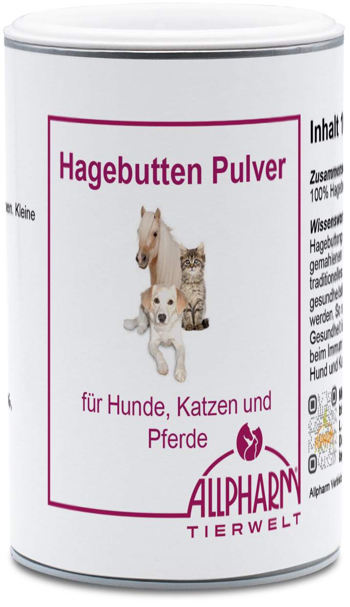 Hagebutten 100 g Pulver für Haustiere und Pferde