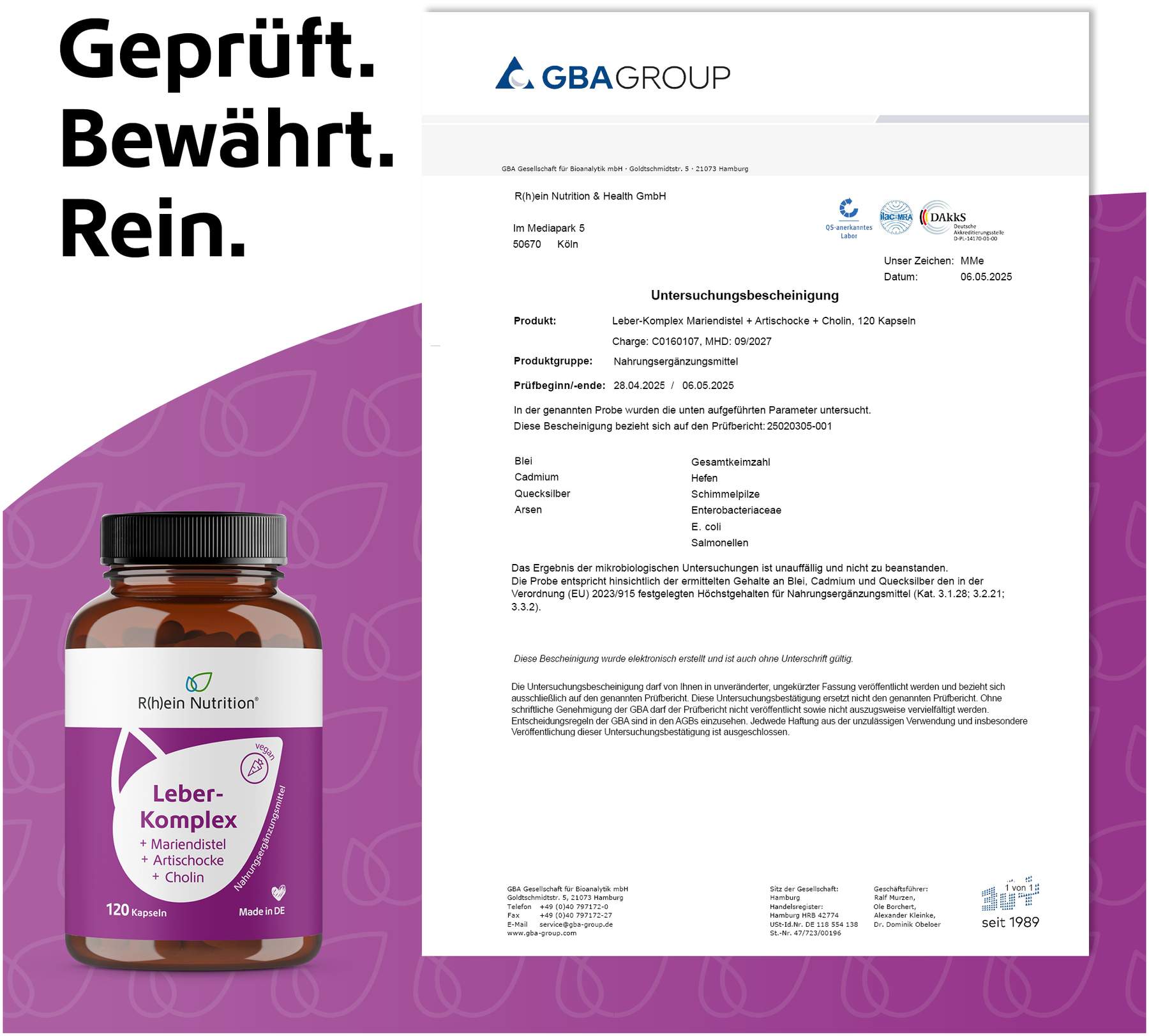 Leber-Komplex Mariendistel + Artischocke + Cholin 120 Kapseln