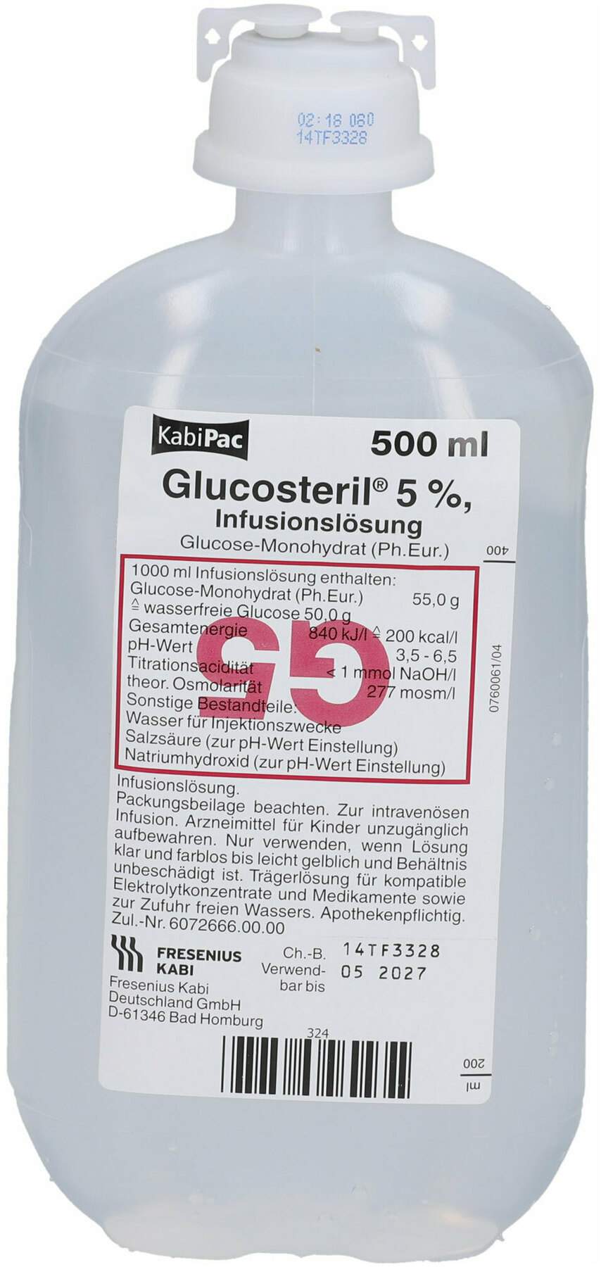 Glucosteril 5% Infusionslösung 10 X 500 ml