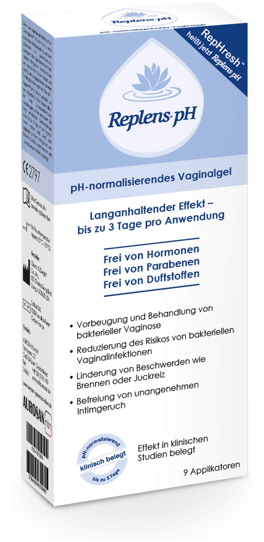 Replens Ph Vaginalgel 9 Applikatoren