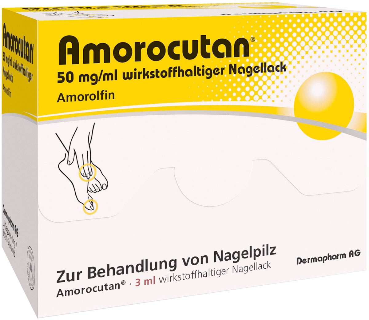 Amorocutan 50 mg Pro ml Wirkstoffhaltiger Nagellack 3 ml Lösung