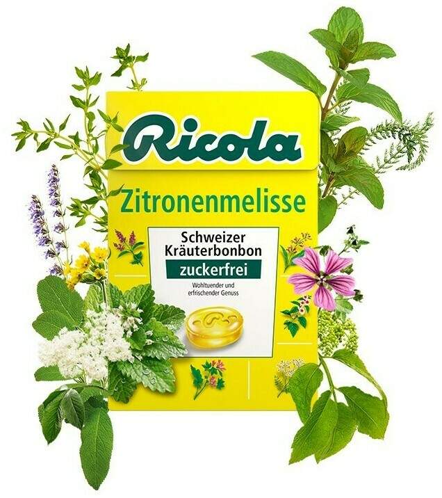 Ricola Ohne Zucker Box Zitronenmelisse Bonbons 50 G Bonbons