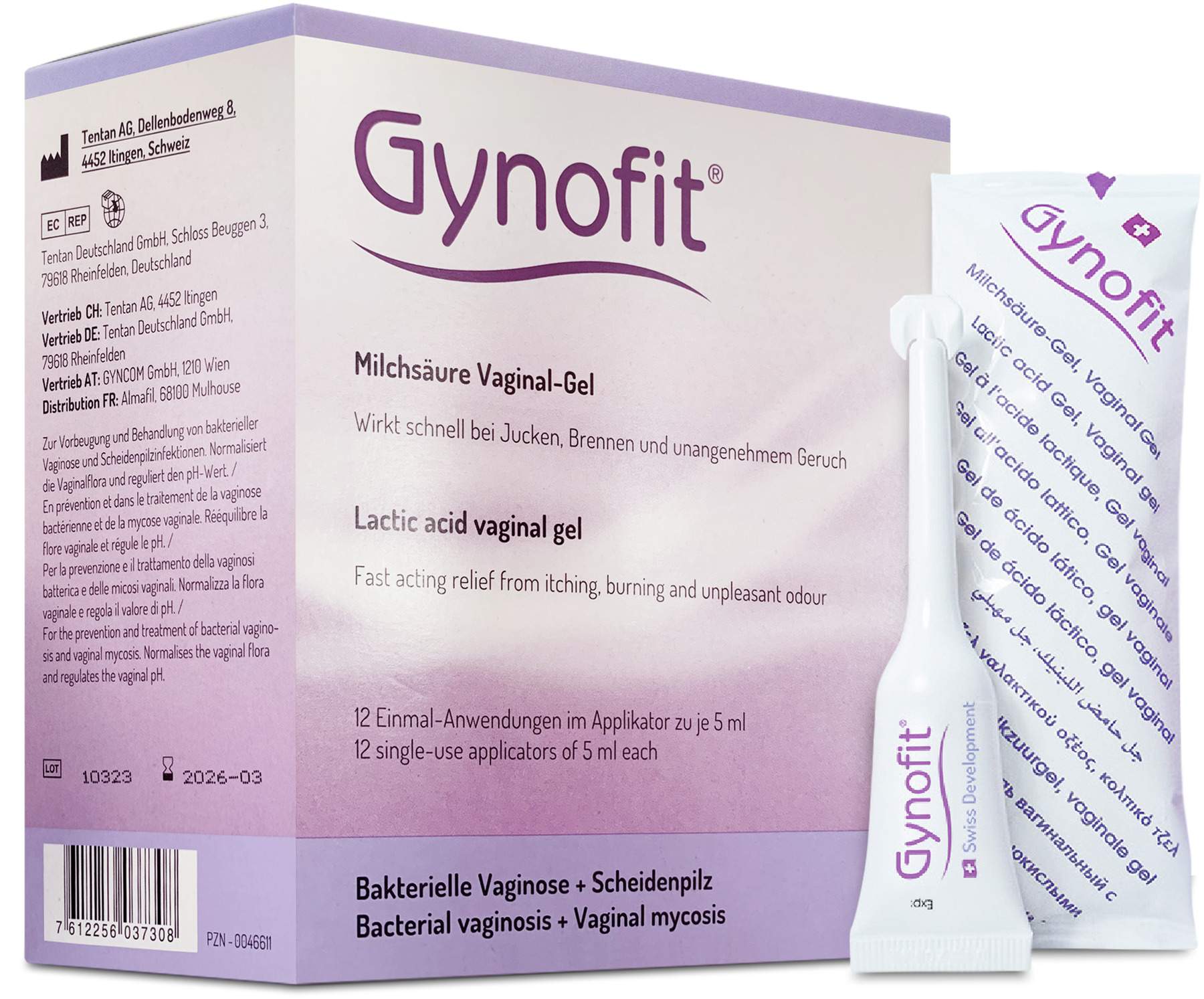 Gynofit Vaginalgel mit Milchsäure 12 x 5 ml