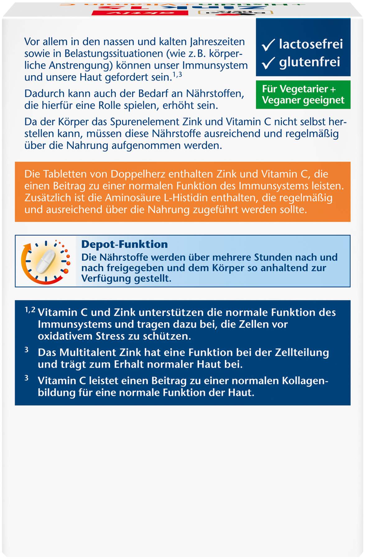 Doppelherz Aktiv Zink + Histidin + Vitamin C Depot Aktiv 100...