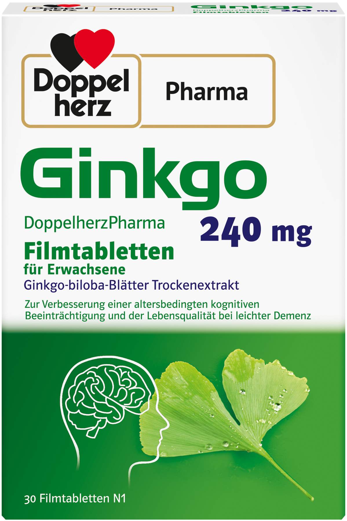 Ginkgo DoppelherzPharma 240 mg 30 Filmtabletten