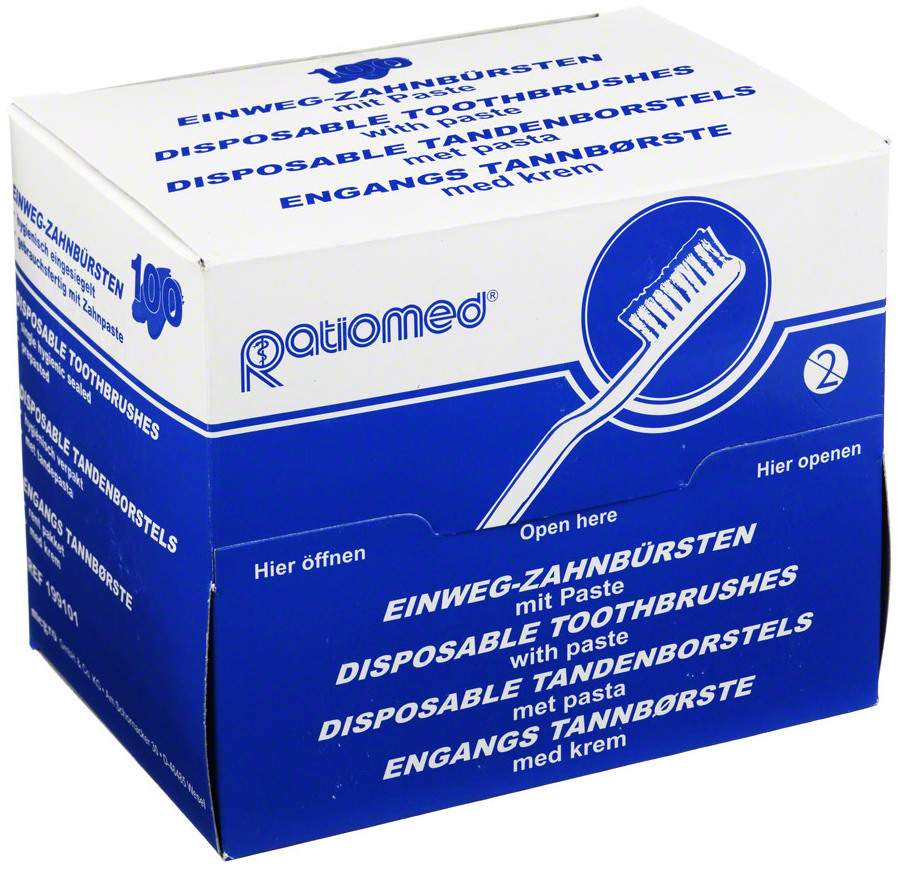 Einmal Zahnbürste M.Zahnpasta