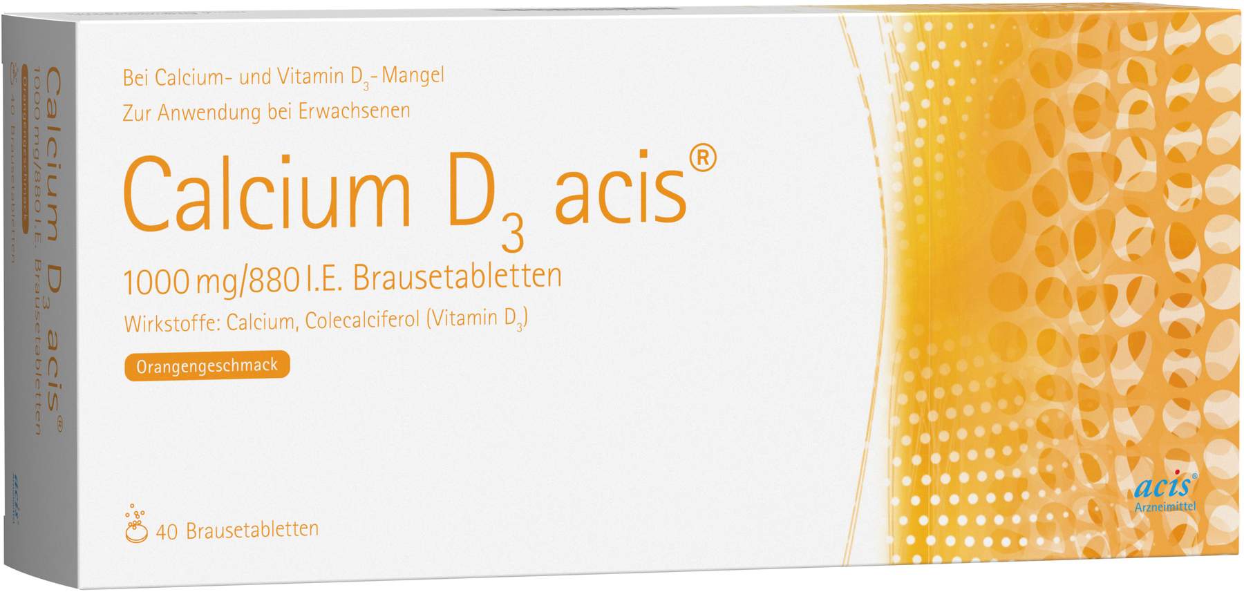 Calcium D3 Acis 1000 mg 880 I.E. 40 Brausetabletten