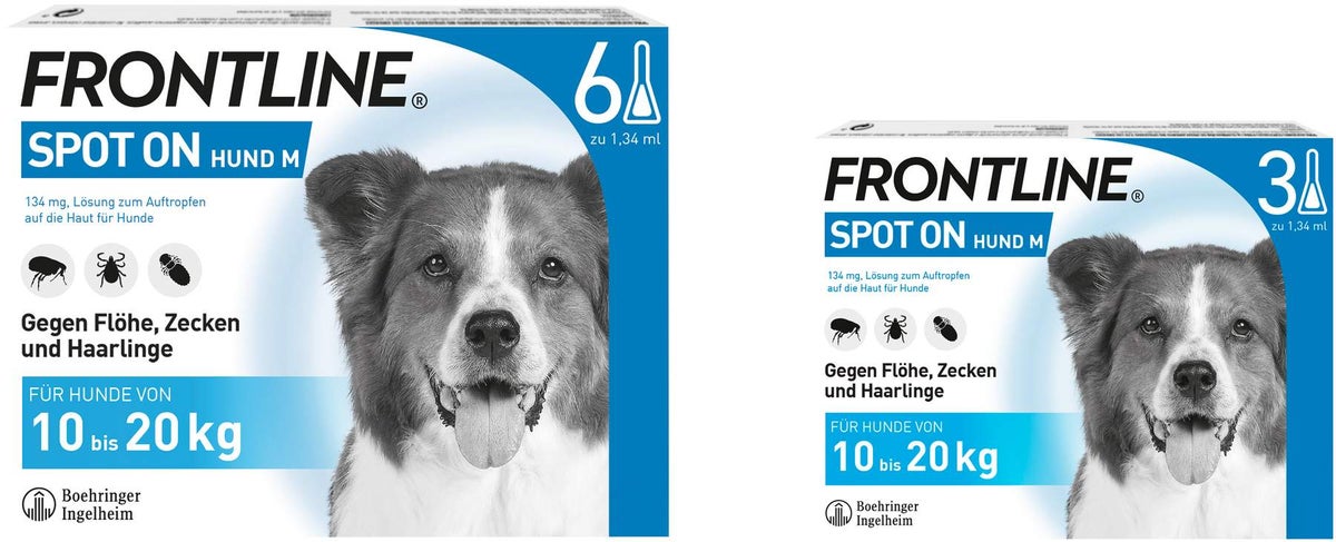 Frontline Spot On Hund M 10-20 kg 6 + 3 Pipetten