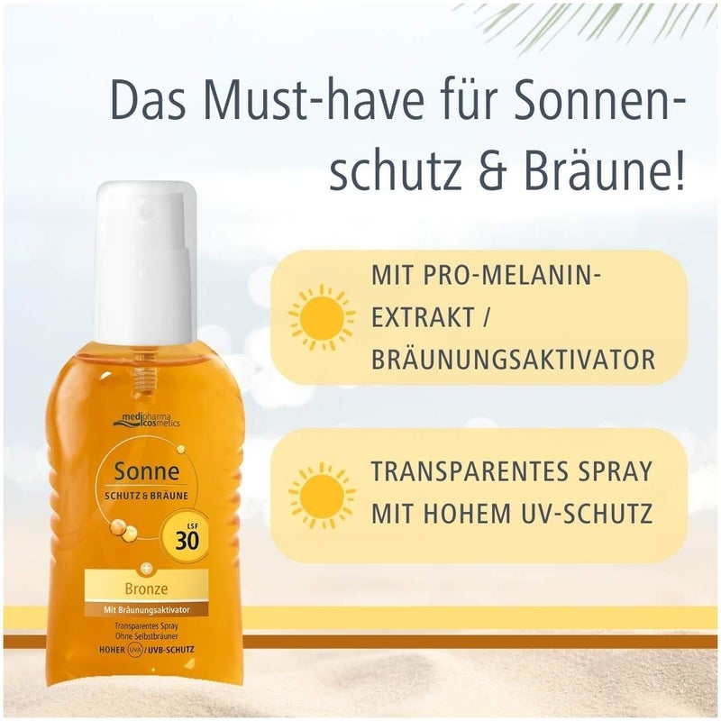 medipharma cosmetics Sonne Schutz & Bräune bronze LSF 30 200 ml Pumpspray