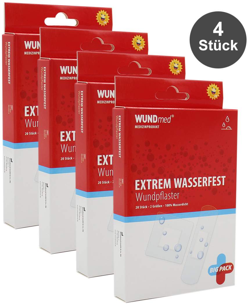 Pflaster extrem wasserfest 4 x 20 Stück