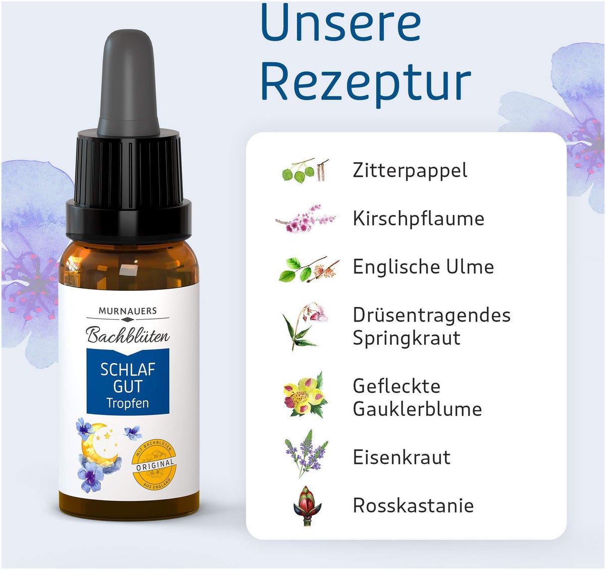 Bachblüten Murnauer 20 ml Tropfen Schlaf Gut