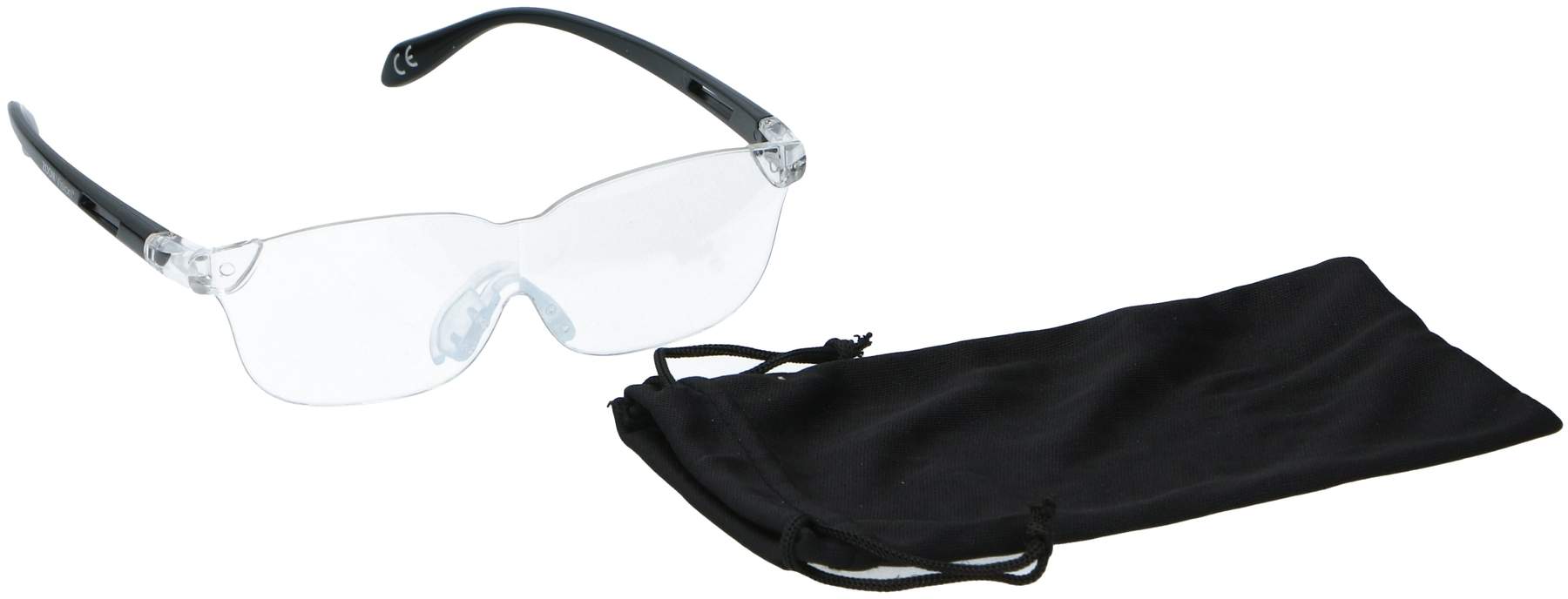 Vergrößerungsbrille schwarz inkl. Aufbewahrungsbeutel 160 % Vergrößerung
