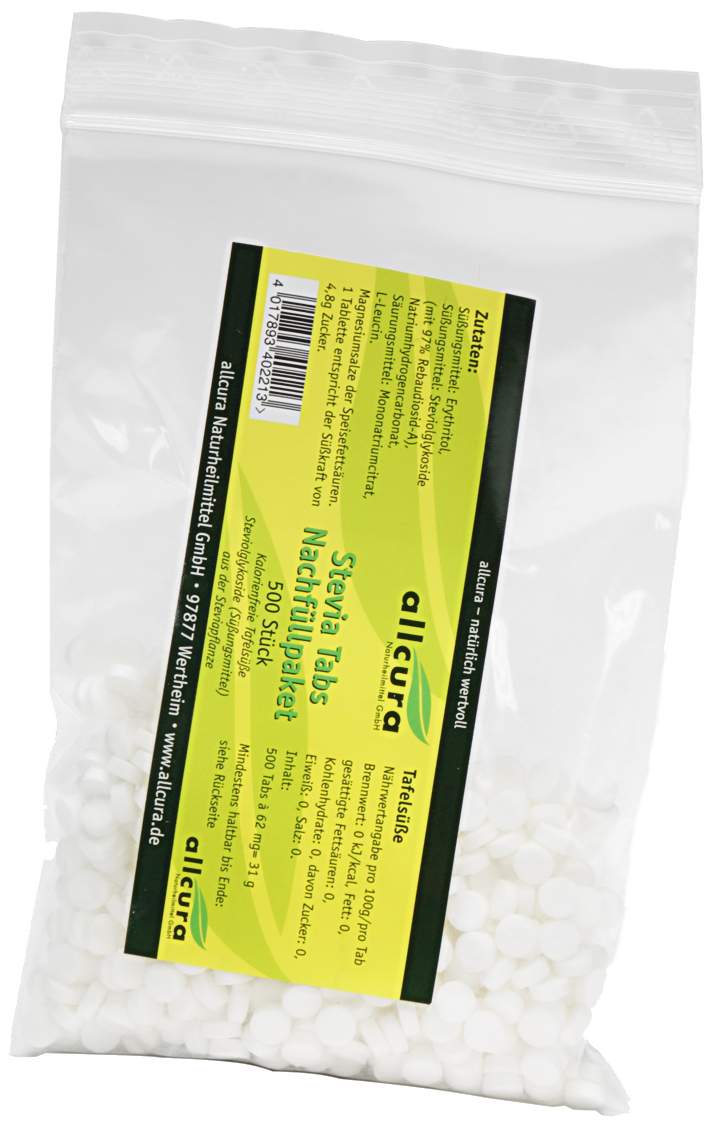 Stevia Tabs Nachfüllpackung 500 Tabletten