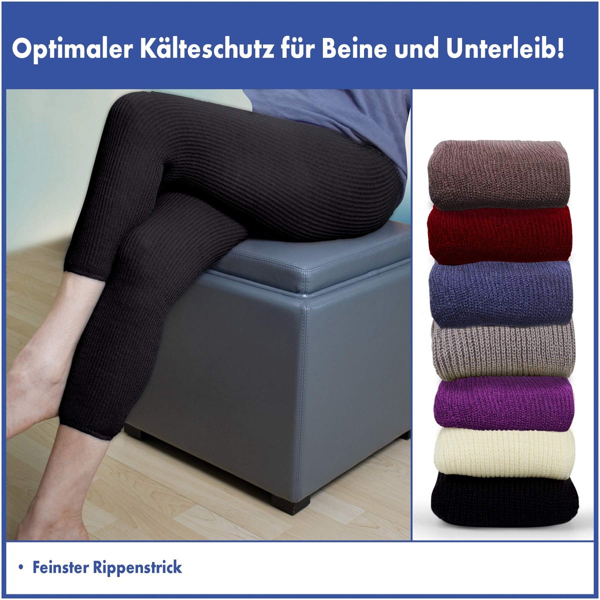 Thermo Leggings Einheitsgröße, schwarz
