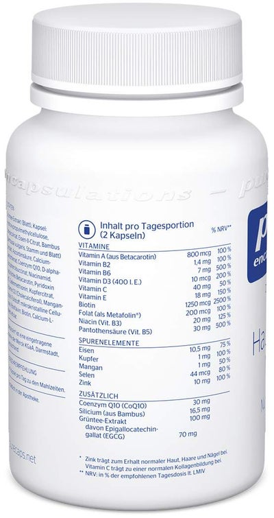 Pure Encapsulations Haut-Haare-Nägel 180 Kapseln