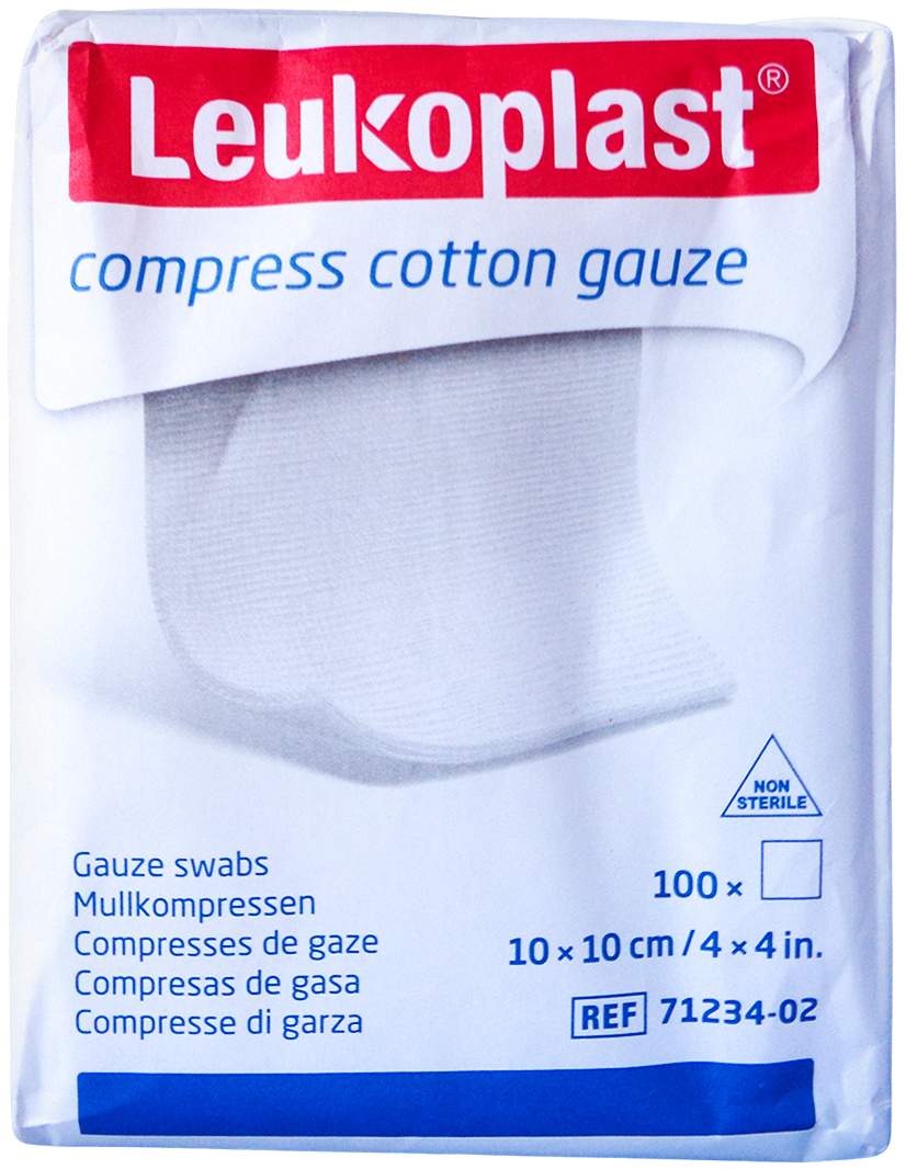 Leukoplast Compress Cotton Gauze 10x10cm Unst.8f