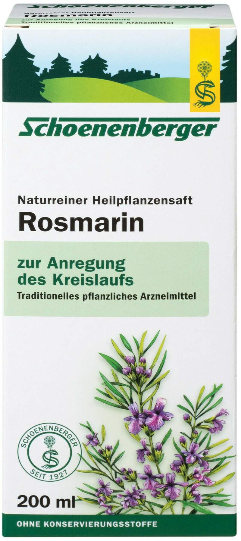 Rosmarin Saft Schoenenberger 200 ml