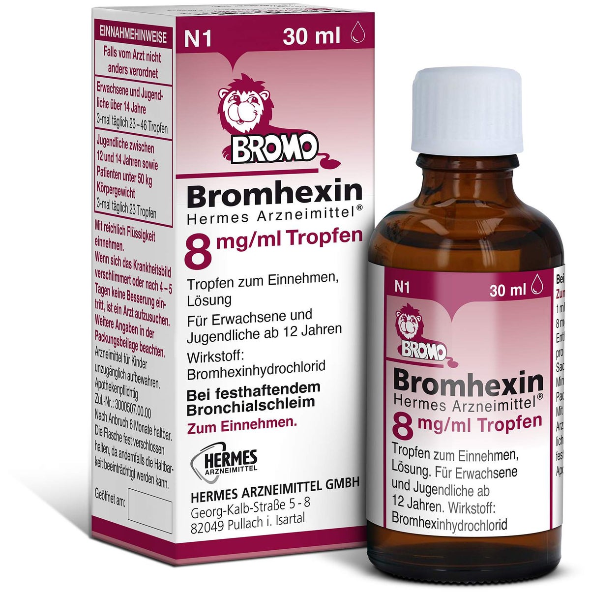Bromhexin Hermes Arzneimittel 8 mg pro ml 30 ml Tropfen