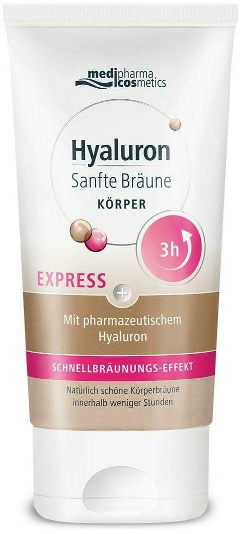 medipharma cosmetics Hyaluron Sanfte Bräune Express Gesichtspflege 30 ml Creme + Express Körperpflege 150 ml Creme