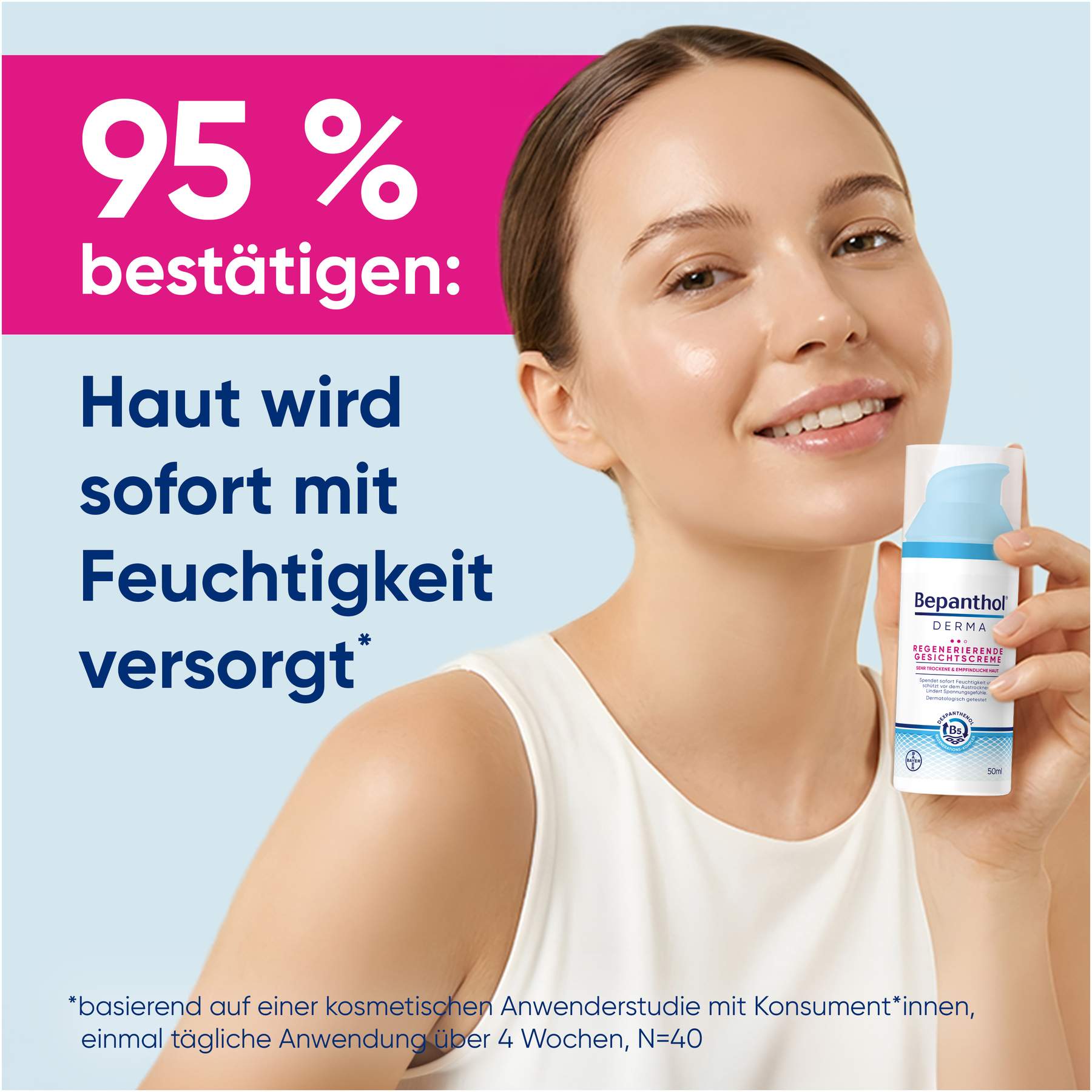 Bepanthol DERMA Regenerierende Gesichtscreme 50 ml Pumpflasche
