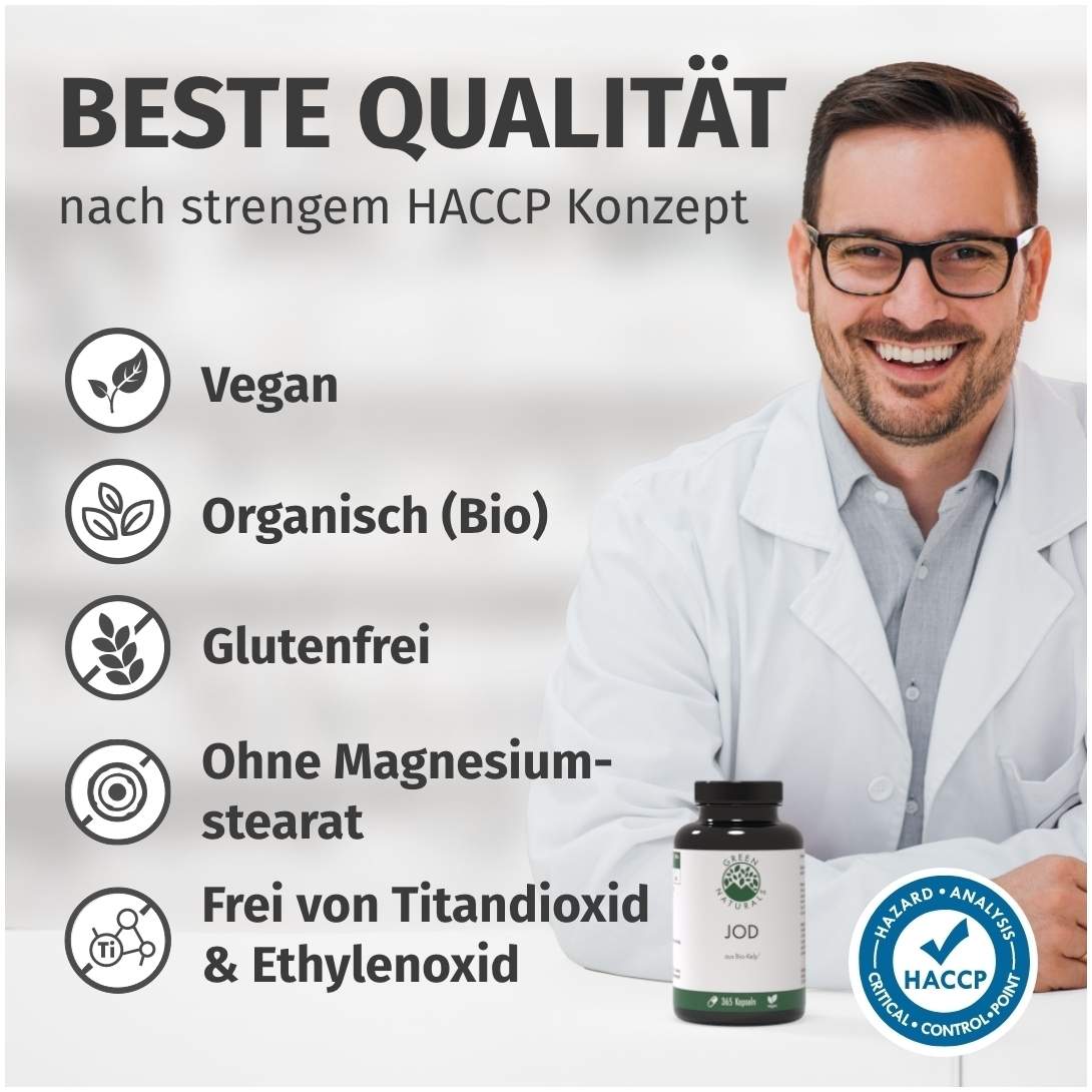 Green Naturals Jod Aus Bio-Kelp 200 µg 365 Kapseln
